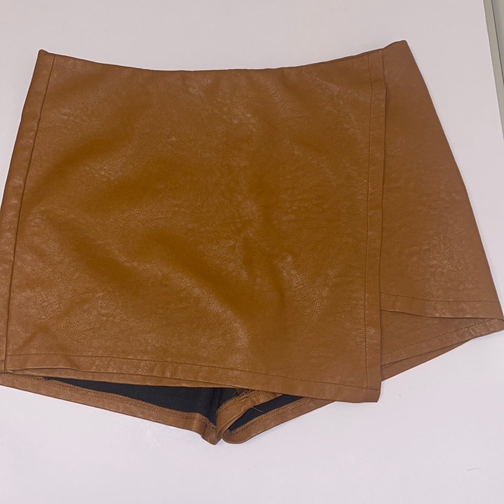 Pleather skort